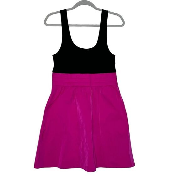 Theory Black Pink Colorblock Tank Mini Dress | Size 10 - Picture 1 of 6